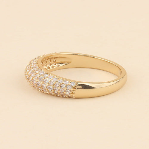 Crystal Dome Gold Ring - emmy-rae-jewels.com