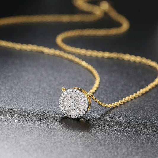 Anne-Marie Round Crystal Gold Necklace - emmy-rae-jewels.com