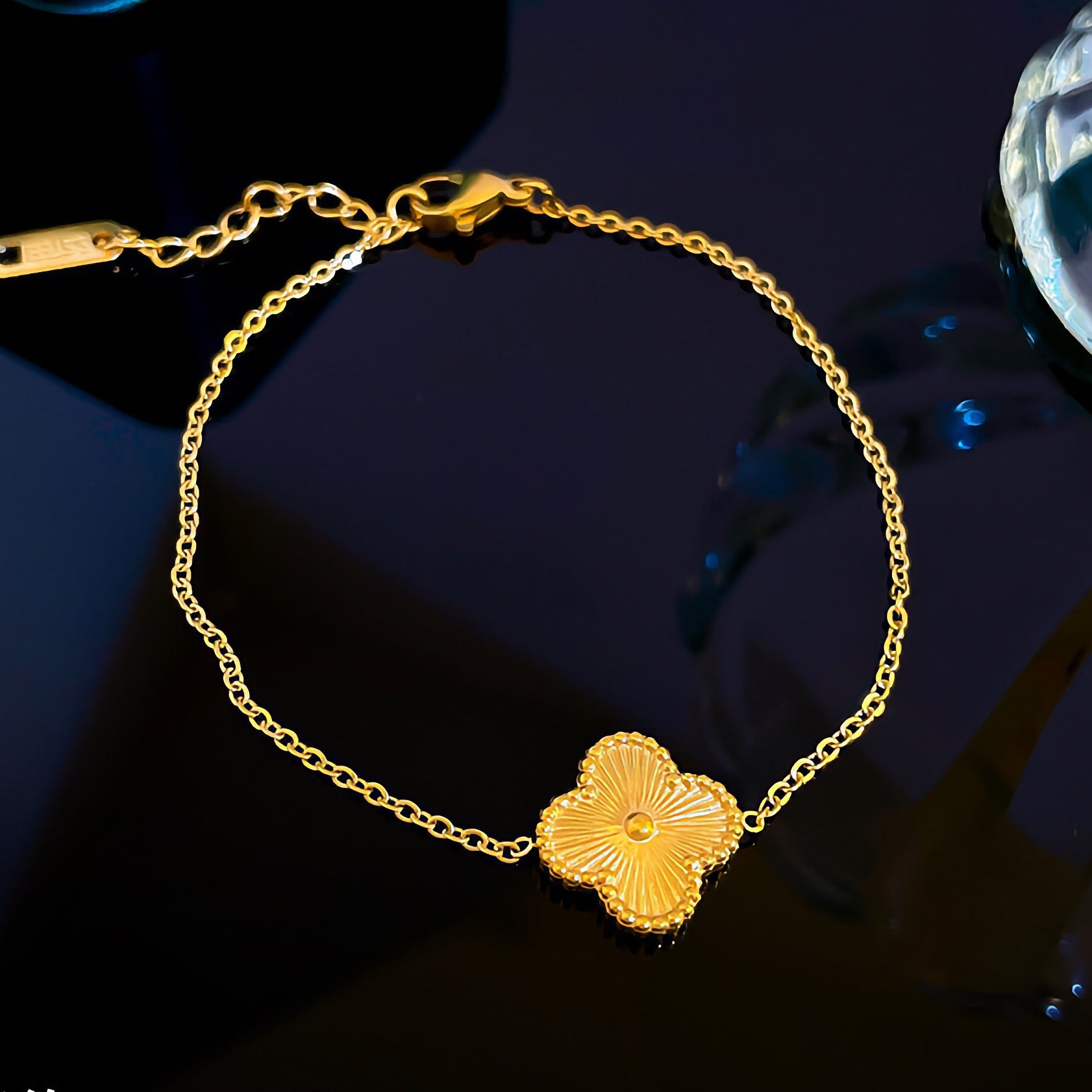 Dupont Gold Clover Bracelet - emmy-rae-jewels.com