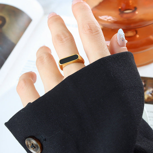 Brenda Golden Onyx Ring - emmy-rae-jewels.com