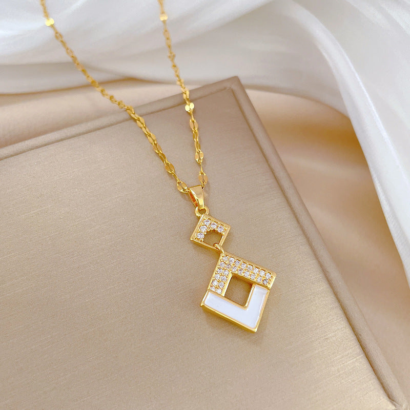 Dara Geometric Gold Pendant - emmy-rae-jewels.com