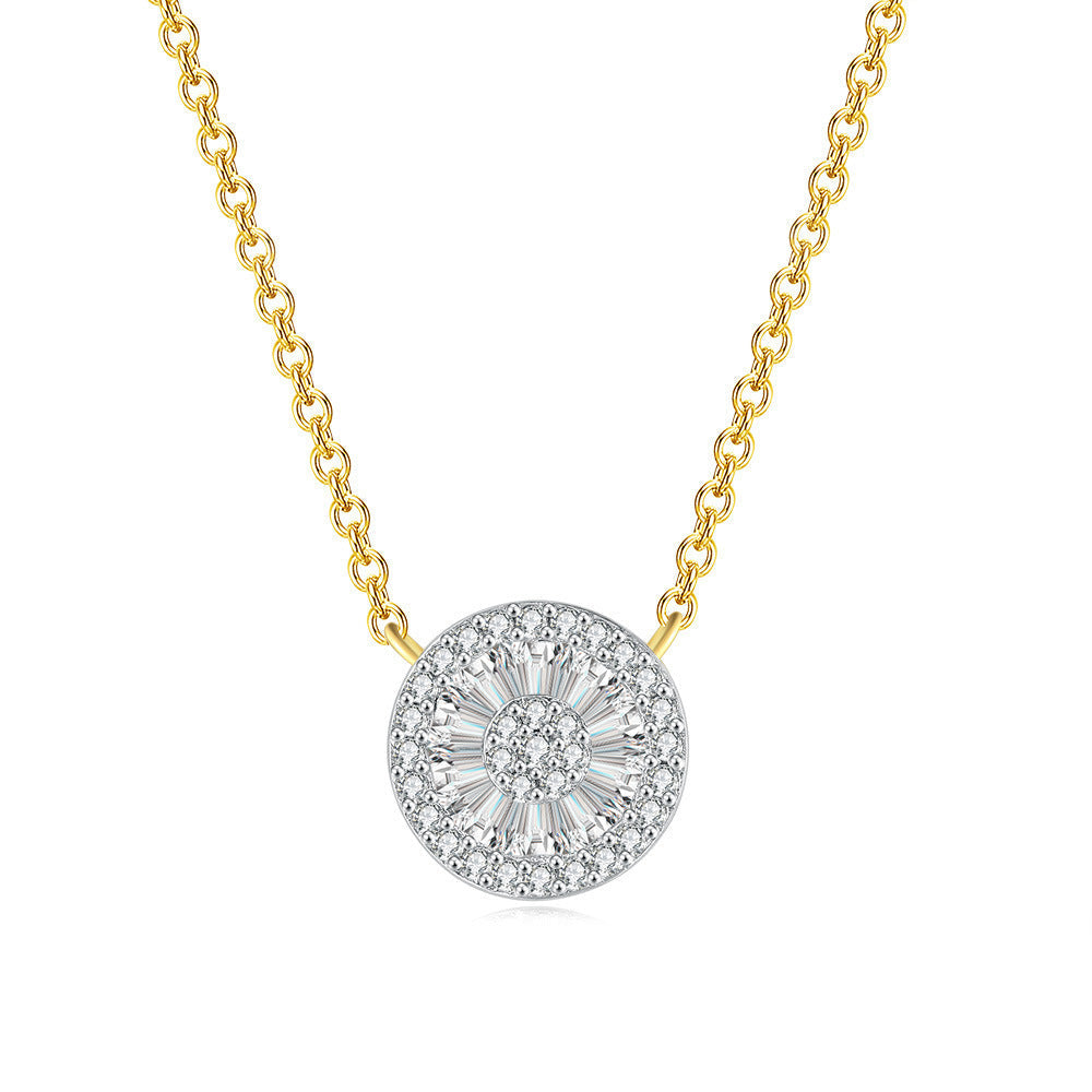 Anne-Marie Round Crystal Gold Necklace - emmy-rae-jewels.com