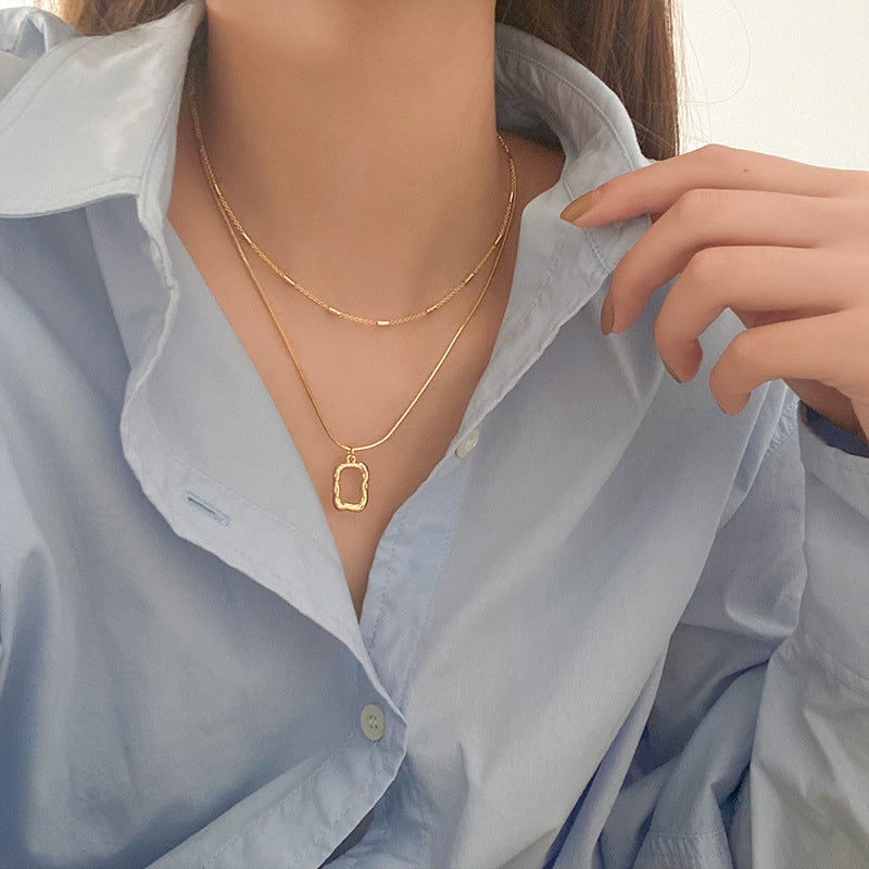 Abigail Layered Chain Pendant - emmy-rae-jewels.com