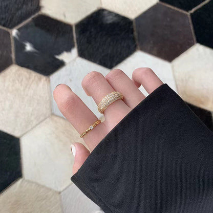 Crystal Dome Gold Ring - emmy-rae-jewels.com