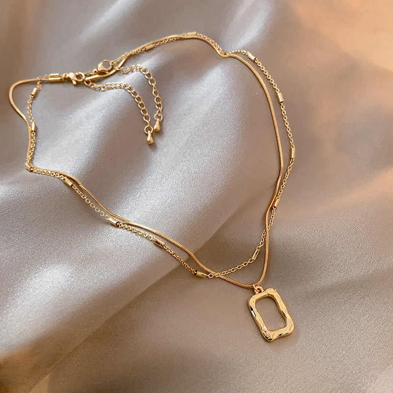 Abigail Layered Chain Pendant - emmy-rae-jewels.com