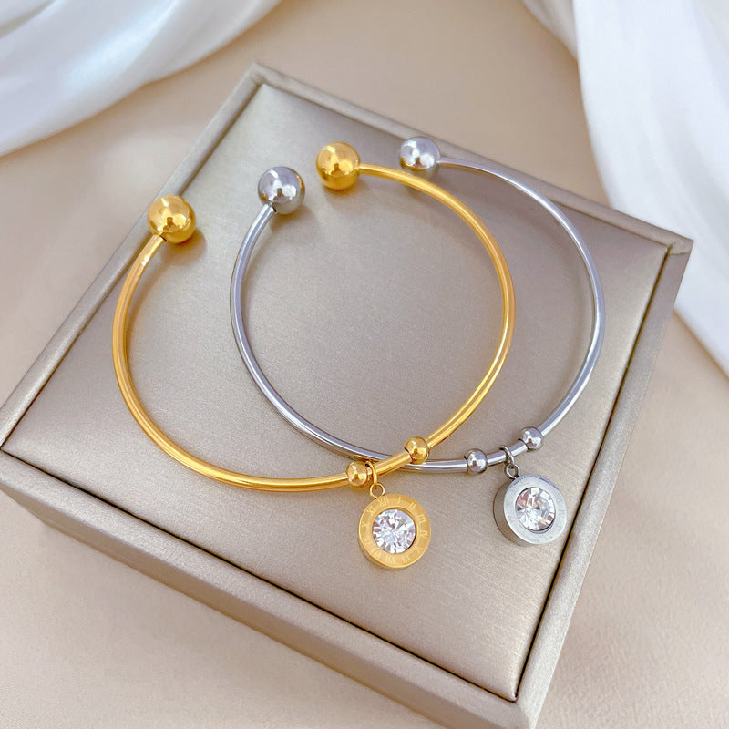 Chromia Crystal Gold Bangle - emmy-rae-jewels.com