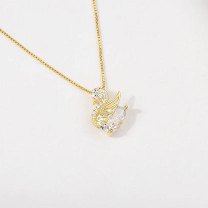 Crystal Swan Necklace - emmy-rae-jewels.com