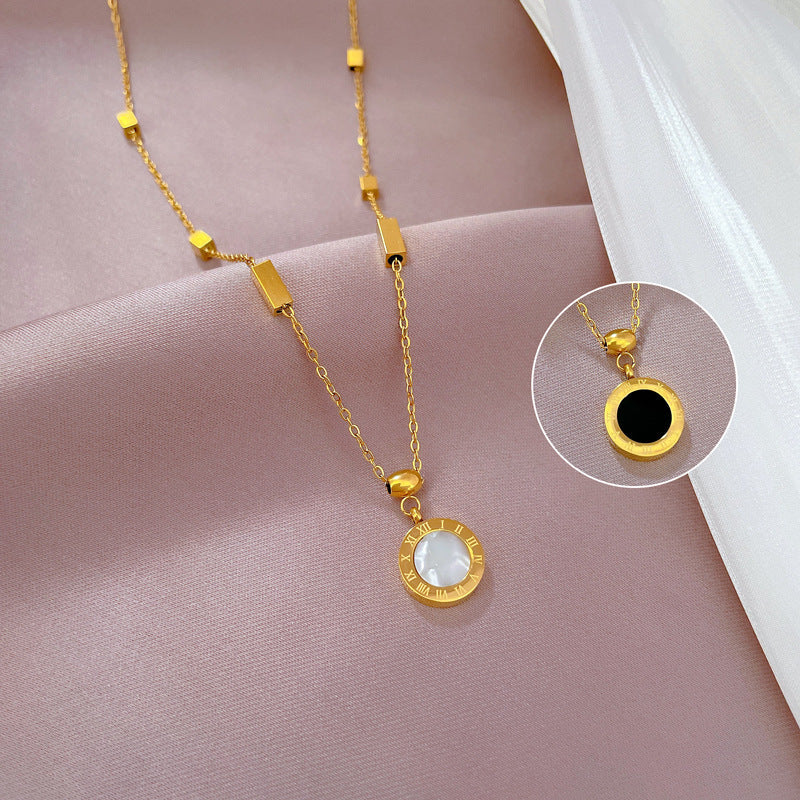 Amalia's Time Reversible Gold Necklace - emmy-rae-jewels.com