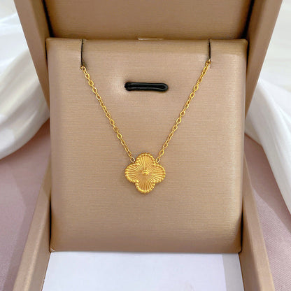 Dupont Gold Clover Necklace - emmy-rae-jewels.com