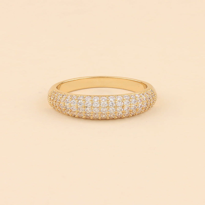 Crystal Dome Gold Ring - emmy-rae-jewels.com