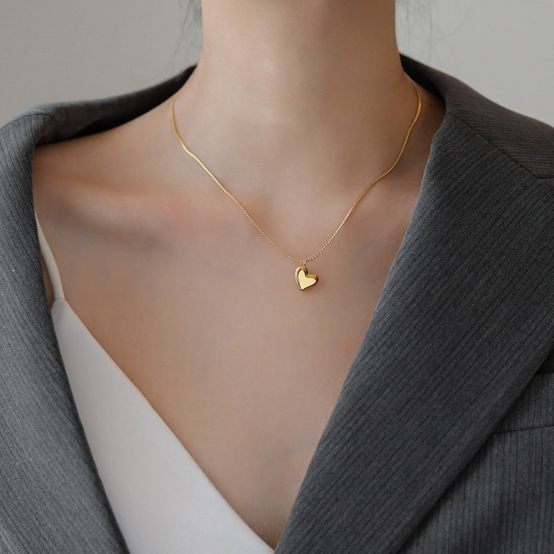 Dorothea Gold Heart Necklace - emmy-rae-jewels.com