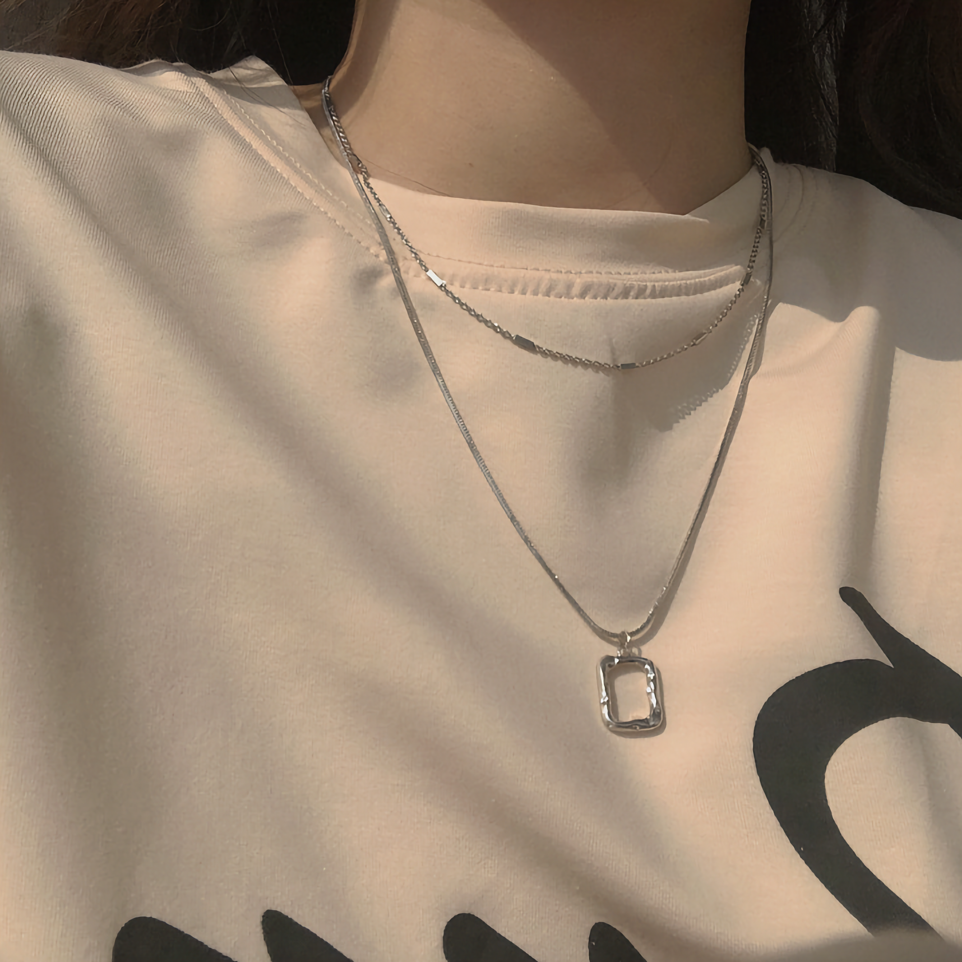 Abigail Layered Chain Pendant - emmy-rae-jewels.com