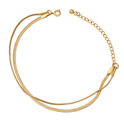 Classia Double Layer Golden Bracelet - emmy-rae-jewels.com