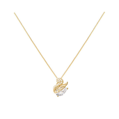 Crystal Swan Necklace - emmy-rae-jewels.com