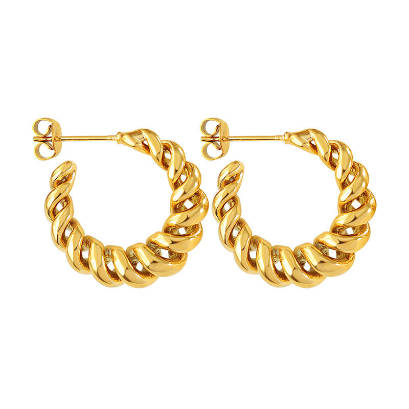 Aurum Golden Twist Earrings - emmy-rae-jewels.com