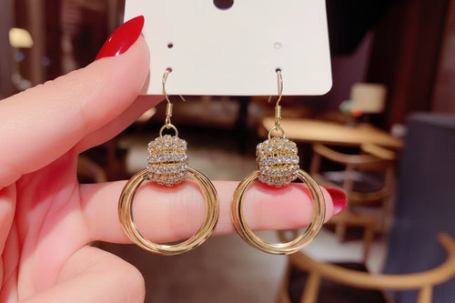 Anastasia Gold Plated Loop Earrings - emmy-rae-jewels.com