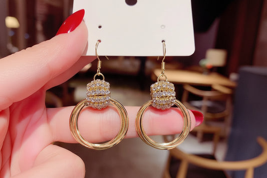Anastasia Gold Plated Loop Earrings - emmy-rae-jewels.com