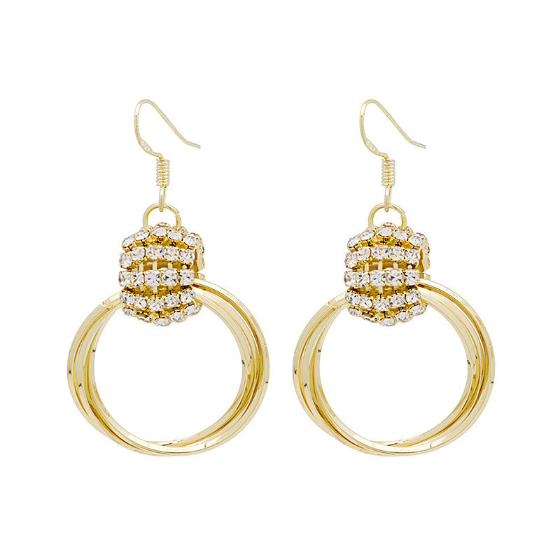 Anastasia Gold Plated Loop Earrings - emmy-rae-jewels.com