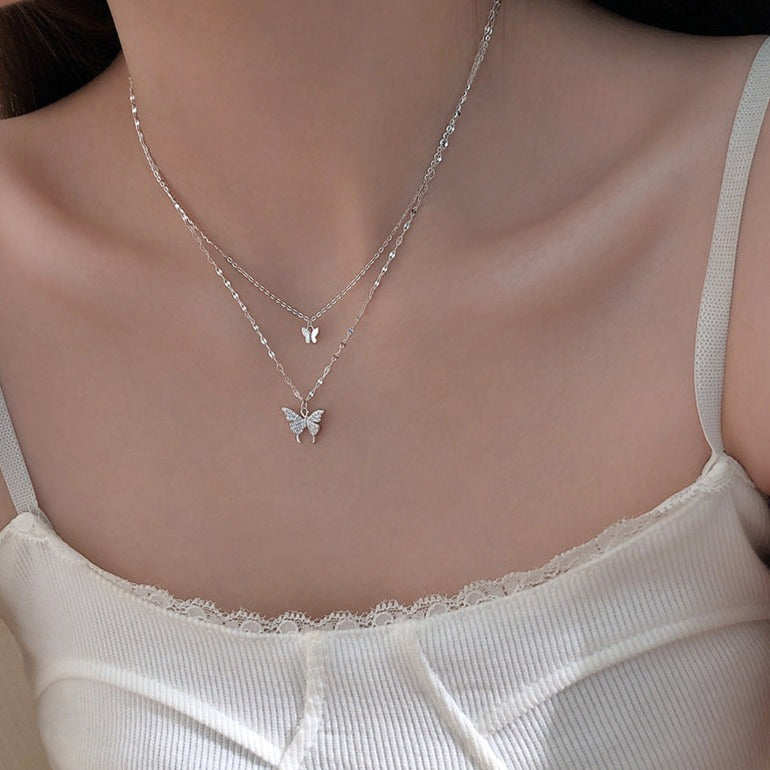 Chiara Layered Butterfly Necklace - emmy-rae-jewels.com
