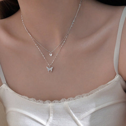Chiara Layered Butterfly Necklace - emmy-rae-jewels.com