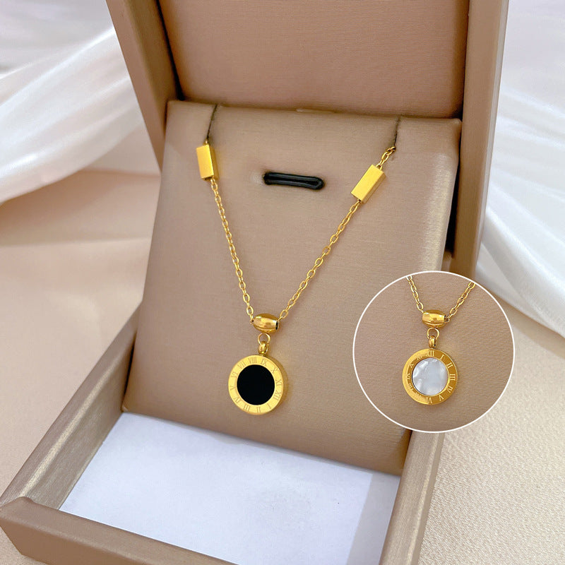 Amalia's Time Reversible Gold Necklace - emmy-rae-jewels.com