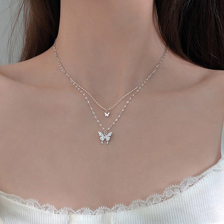 Chiara Layered Butterfly Necklace - emmy-rae-jewels.com