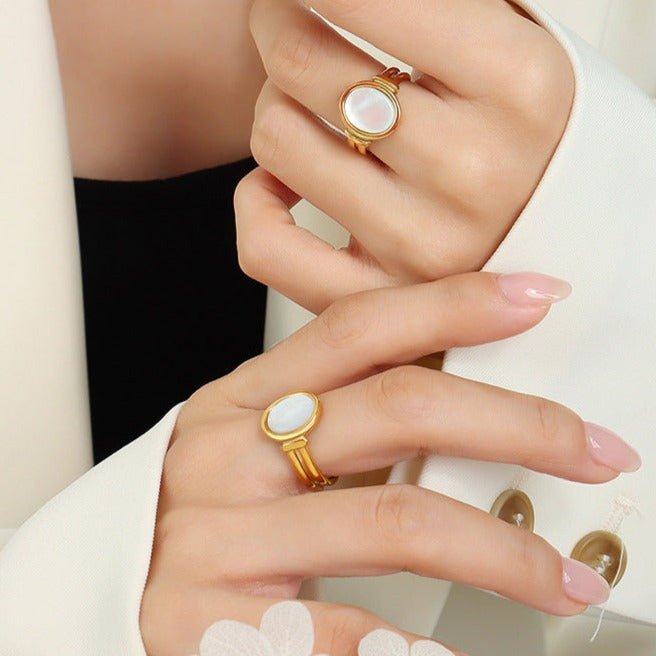 Belle Golden Seashell Ring - emmy-rae-jewels.com