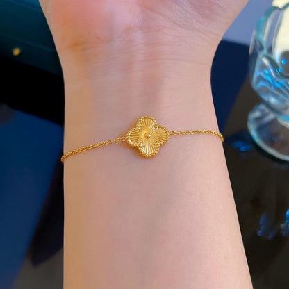 Dupont Gold Clover Bracelet - emmy-rae-jewels.com