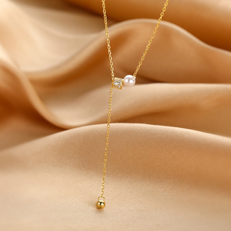 Claudia Pearl Drop Necklace - emmy-rae-jewels.com