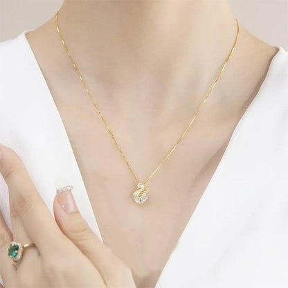 Crystal Swan Necklace - emmy-rae-jewels.com