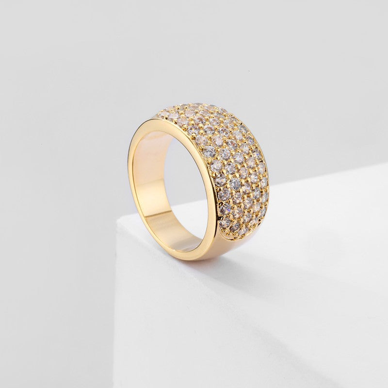 Crystal Dome Gold Ring - emmy-rae-jewels.com