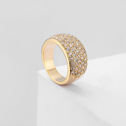 Crystal Dome Gold Ring - emmy-rae-jewels.com
