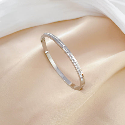 Aera Crystal Gold Bangle - emmy-rae-jewels.com