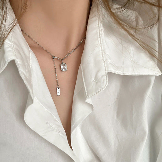 Elara Dual Chain Crystal Pendant - emmy-rae-jewels.com