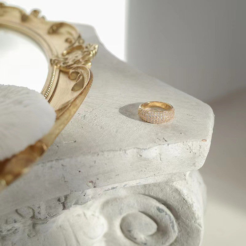 Crystal Dome Gold Ring - emmy-rae-jewels.com