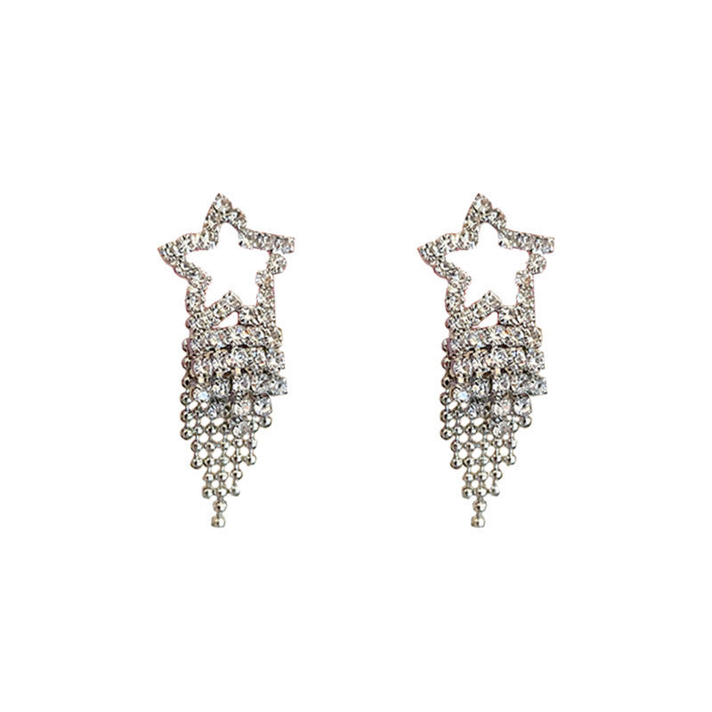 Glimmer Zirconia Star Earrings - emmy-rae-jewels.com