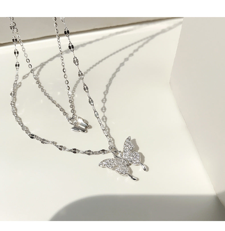Chiara Layered Butterfly Necklace - emmy-rae-jewels.com