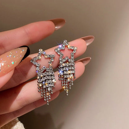 Glimmer Zirconia Star Earrings - emmy-rae-jewels.com