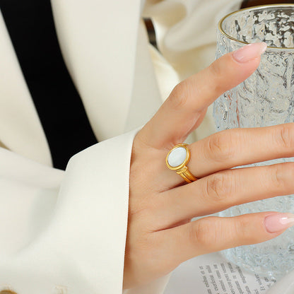 Belle Golden Seashell Ring - emmy-rae-jewels.com