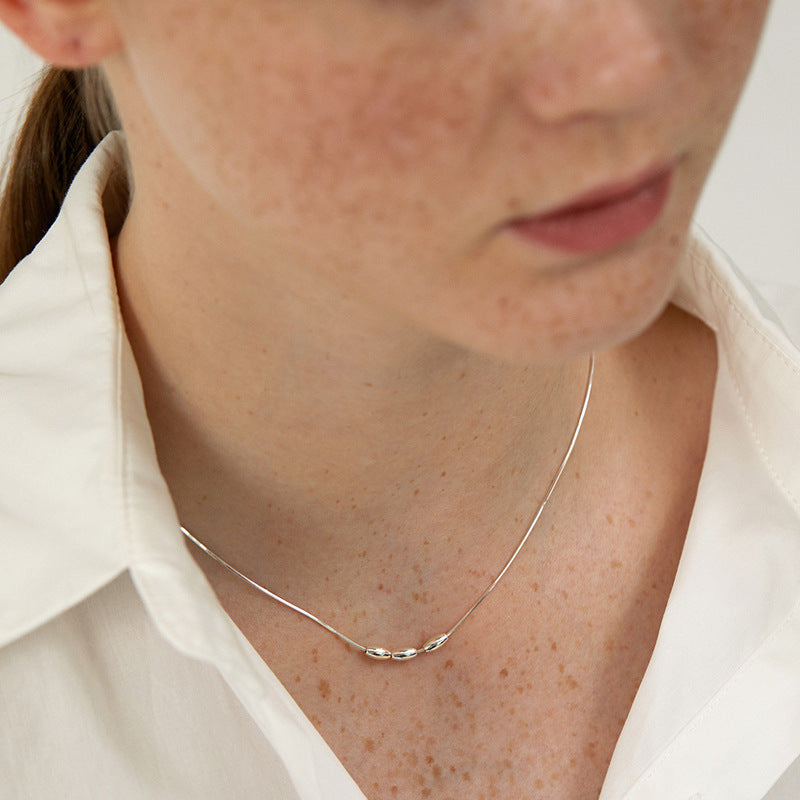 Dalia Snake Chain Millet Necklace - emmy-rae-jewels.com