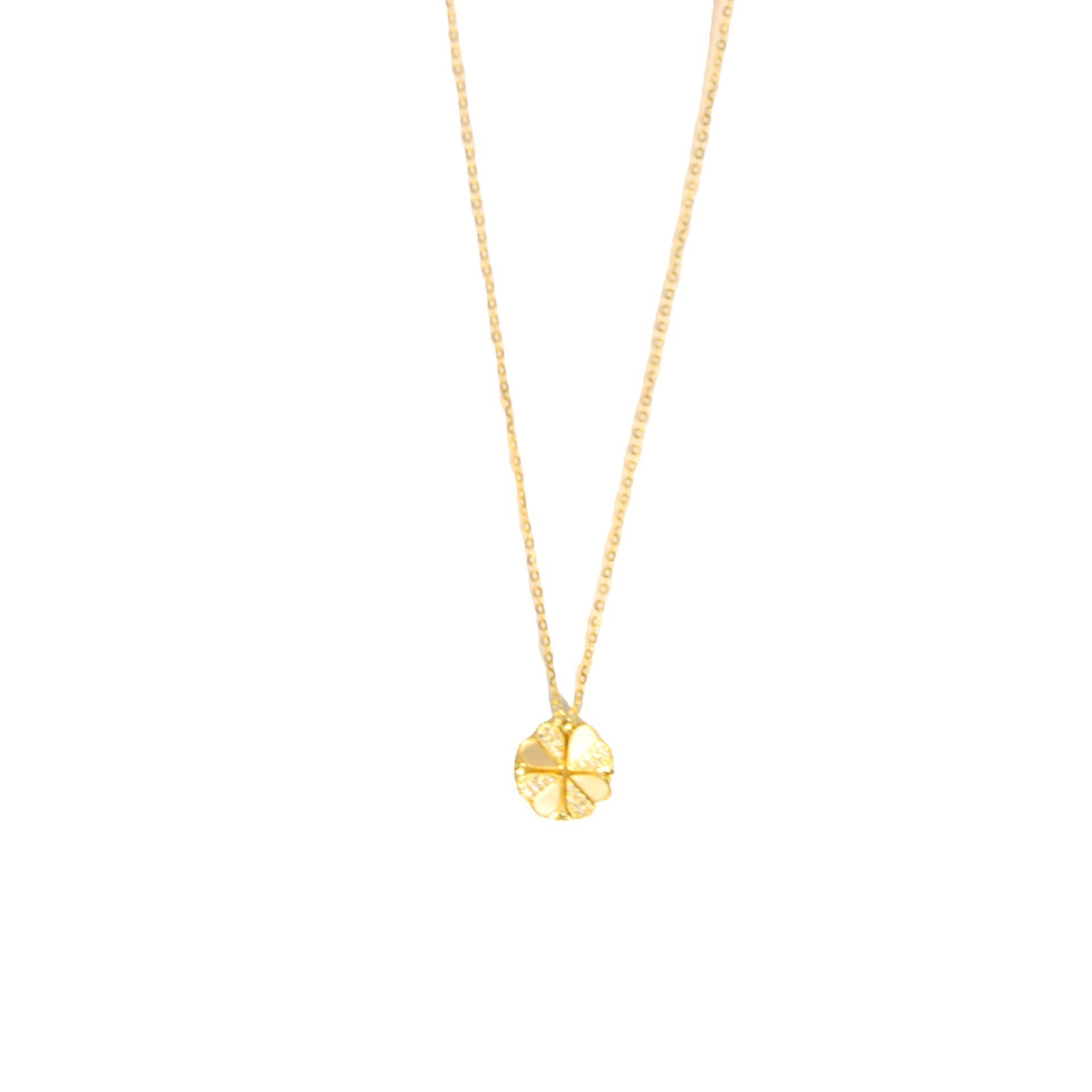 Ellaine Zirconia Four Leaf Clover Necklace - emmy-rae-jewels.com