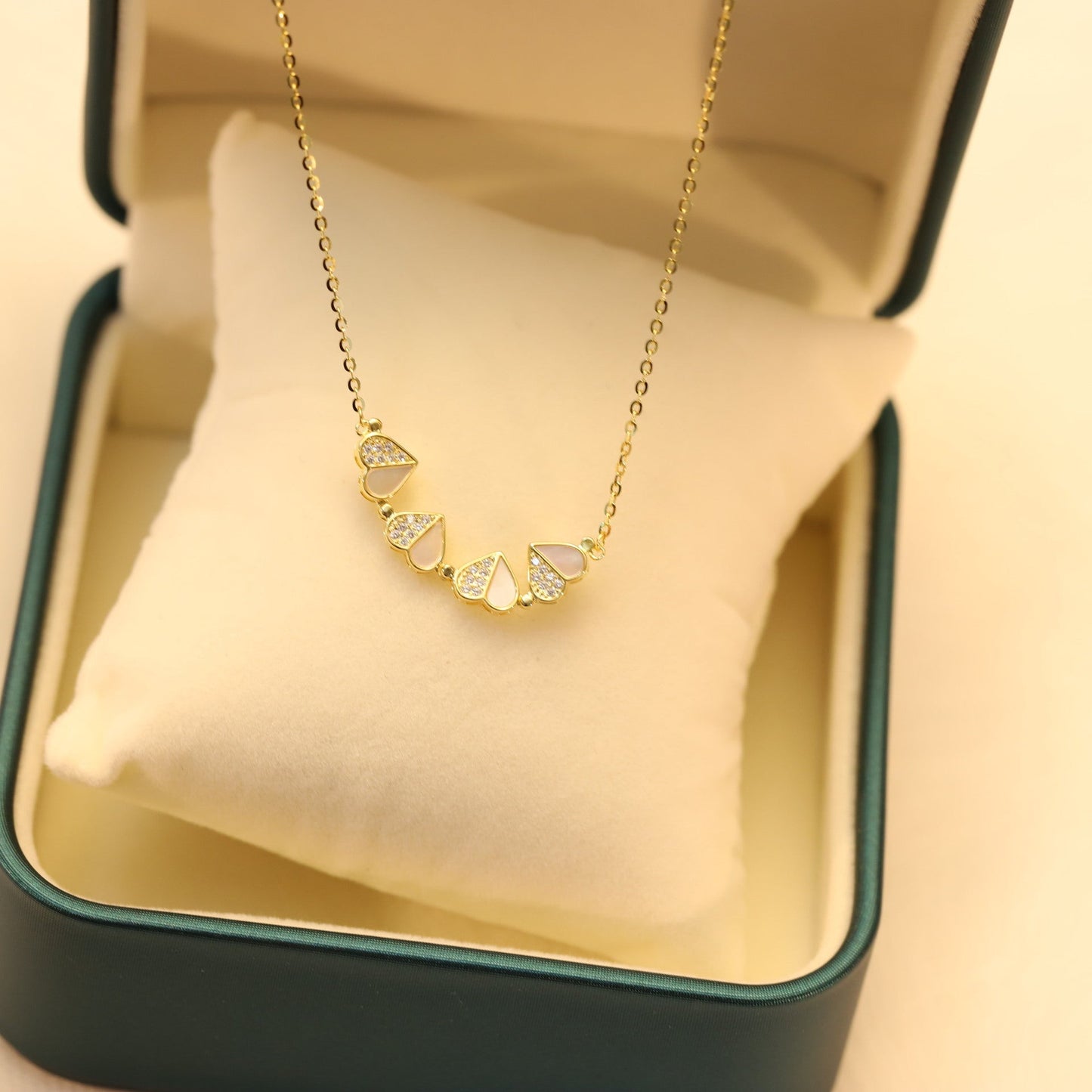 Ellaine Zirconia Four Leaf Clover Necklace - emmy-rae-jewels.com