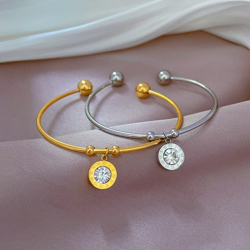 Chromia Crystal Gold Bangle - emmy-rae-jewels.com
