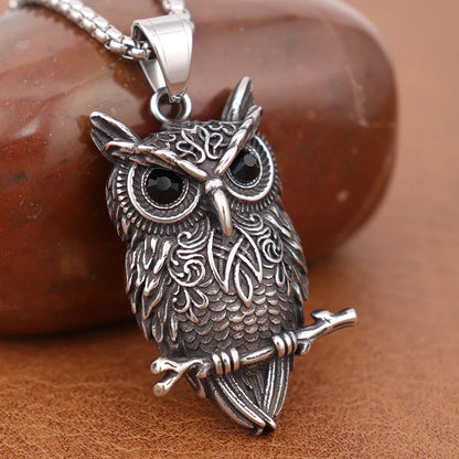 Vintage Owl Wisdom Pendant Necklace - emmy-rae-jewels.com
