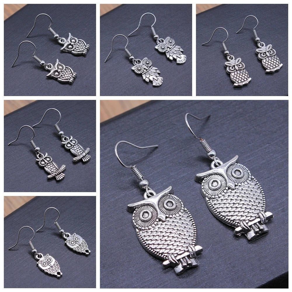 Vintage Owl Bohemian Dangle Earrings - emmy-rae-jewels.com
