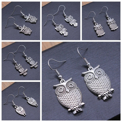 Vintage Owl Bohemian Dangle Earrings - emmy-rae-jewels.com