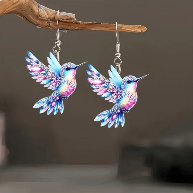 Hummingbird Dangle Earrings - emmy-rae-jewels.com