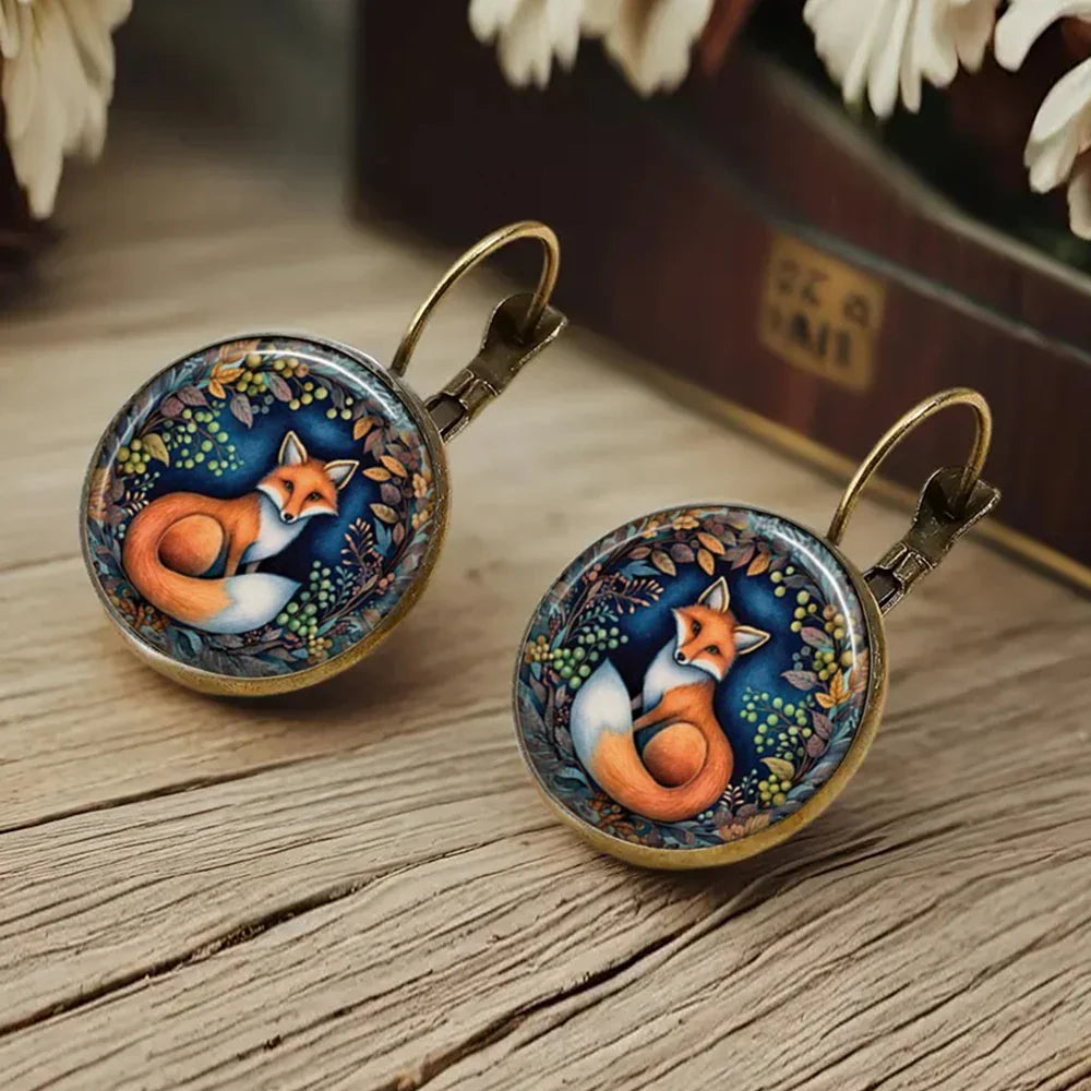 Whimsical Animal Glass Dome Earrings - emmy-rae-jewels.com