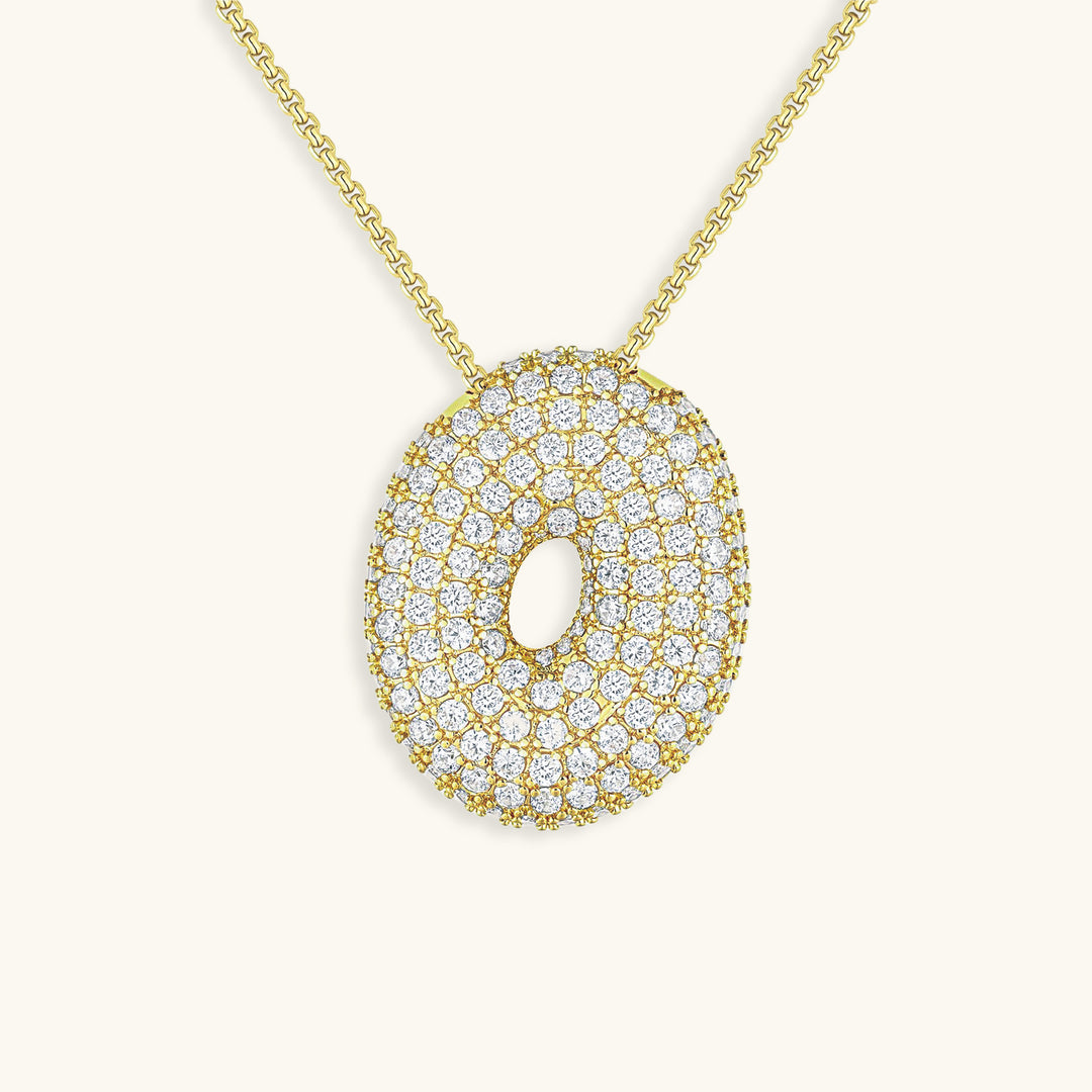 Hailey Bubble Initial Necklace - emmy-rae-jewels.com
