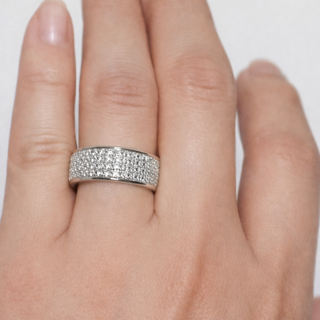 Zirconia & Silver Ring